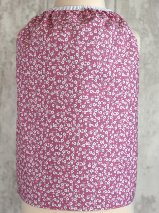 serviette maternelle elastique Fleurs roses Creacoton (1)